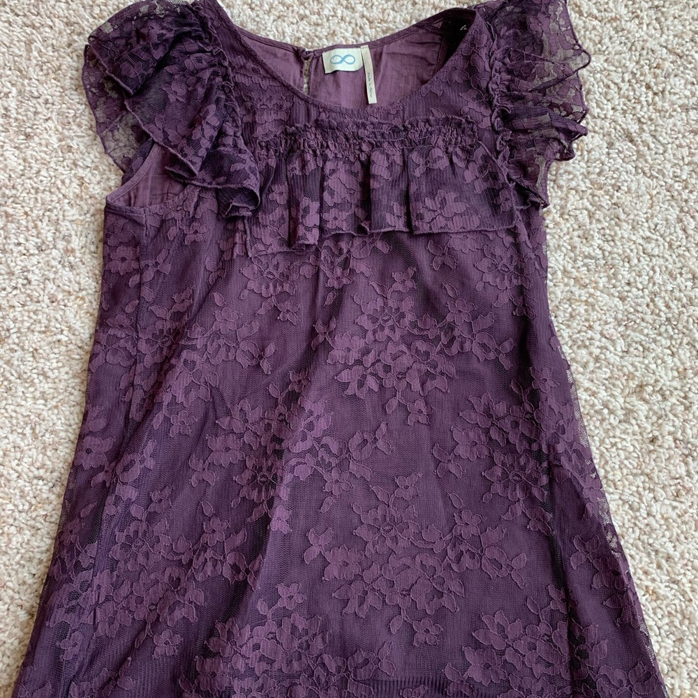 Women’s Eggplant-Colored Lace Blouse